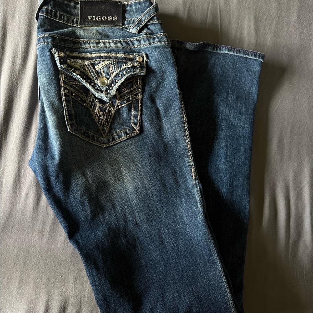 Vigoss Women's Dark Blue Boot Cut Jeans
